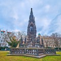 The landmarks in Park of National Awakening, Prague, Czechia