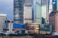 Landmarks of Shanghai,group of modern business buildings Royalty Free Stock Photo