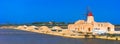 Landmarks of Sicily - salt pans and windmills in Marsala,Italy