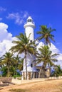 Landmarks of Sri Lanka - lighthouse in Galle fort, south of island Royalty Free Stock Photo