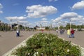 Landmarks in the territory of VDNKh All-Russia Exhibition Centre, also called All-Russian Exhibition Center, Moscow, Russia