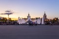 Landmarks in the territory of VDNKh All-Russia Exhibition Centre, also called All-Russian Exhibition Center, Moscow, Russia