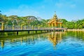 The landmarks of Theingottara park, Yangon, Myanmar