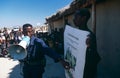 Landmine awareness in war-ravaged Angola. Royalty Free Stock Photo