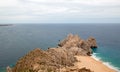 Lands End and Divorce Beach as seen from top of Mt Solmar in Cabo San Lucas Baja Mexico Royalty Free Stock Photo