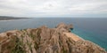 Lands End and Divorce Beach as seen from top of Mt Solmar in Cabo San Lucas Baja Mexico Royalty Free Stock Photo