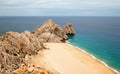 Lands End and Divorce Beach as seen from top of Mt Solmar in Cabo San Lucas Baja Mexico Royalty Free Stock Photo