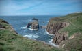 Lands End Enys Dodnan arch Cornwall United Kingdom Royalty Free Stock Photo