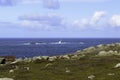 Lands end sea view towards Longships Lighthouse