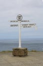 Lands End Sign Post Royalty Free Stock Photo