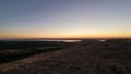 Side view lanscape of a lake and clear sky