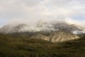 Landscaoe of Las Ubinas La Mesa natural park in Astuaris Spain in autumn with bright light