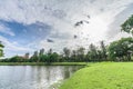 The landscap park and grass in city Royalty Free Stock Photo