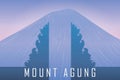 Mount agung view landscape vector