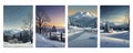 Winter Wonderland: Snowy Landscape Designs and backgrounds