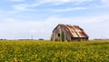 Landscape of an abandoned barn Royalty Free Stock Photo