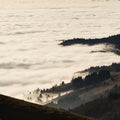 Landscape above fog