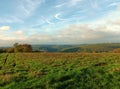 Landscape above village Hangard in german district Landkreis Neunkirchen