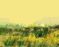 Landscape nature grass digital painting