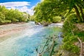 Landscape and Acheron river in Greece.