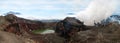 Landscape of active volcano Gorely on Kamchatka Royalty Free Stock Photo