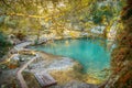 Landscape with Adonis Baths Waterfalls, Paphos, Cyprus Royalty Free Stock Photo