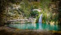 Landscape with Adonis Baths Waterfalls, Paphos, Cyprus Royalty Free Stock Photo