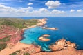 Landscape with Cala Pregonda beach, Menorca island Royalty Free Stock Photo