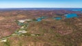 Landscape aerial view of the Hunter River in Prince Frederick Harbor in the remote North Kimberley of Australia