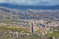 Landscape aerial view of Los Llanos, La Palma in the Canary Islands during the day. Scenic view of a city in an idyllic Royalty Free Stock Photo