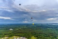 Landscape aerial view from hot air balloon