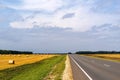 Landscape of the agricultural field and highway