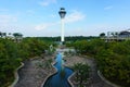 Landscape of airport control tower