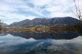 Landscape Albania lake trees awesome sky reflection mountain hills tree ablero park panorama