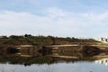 Landscape Albania lake trees awesome sky reflection mountain hills tree ablero park panorama