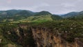 Landscape of Albania - Osum river canyon - kaniones Osumi Aerial Royalty Free Stock Photo