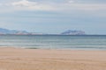 Landscape from Alicante of the Sierra Helada and Benidorm with focal length of 100mm Royalty Free Stock Photo