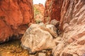 Standley Chasm track to Standley Chasm Gorge and Larapinta Trail Royalty Free Stock Photo