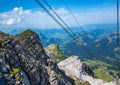 Landscape of the Alpstein and the Saentis which are a subgroup of the Appenzell Alps in Switzerland Royalty Free Stock Photo