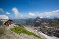 Landscape of the Alpstein and the Saentis which are a subgroup of the Appenzell Alps in Switzerland Royalty Free Stock Photo