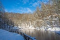 Landscape with Alunis lake in Sovata resort, Romania