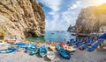 Landscape with amazing Marina di Praia beach Royalty Free Stock Photo