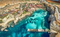 Landscape with Anchor Bay and Popeye Village, Malta Royalty Free Stock Photo