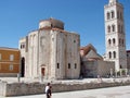 The town of Zadar. Croatia. Medieval architecture of the historic part of the town.