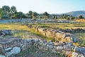 Landscape of the ancient city of Eretria Euboea Greece