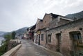 Landscape of ancient streets in Qikou Town on the bank of the Yellow River.