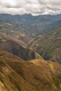 Landscape of the andean mountains in the north of peru