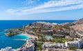 Landscape with Anfi beach and resort Royalty Free Stock Photo