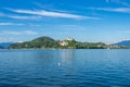 Landscape of Angera Castle on Maggiore Lake, Lombardy, italy Royalty Free Stock Photo