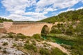 Landscape antique one arch stone bridge